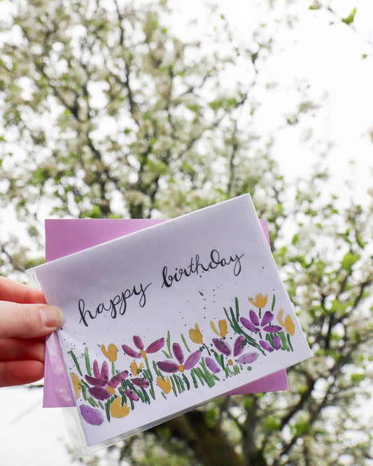 Happy Birthday Florals (set of 10 cards)